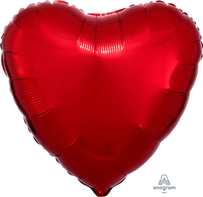 Punainen sydän foliopallo