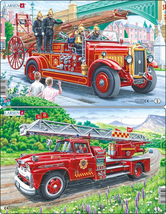 Lasten palapeli Fire Truck on its way to a fire (Midi) 30 palaa | Larsen