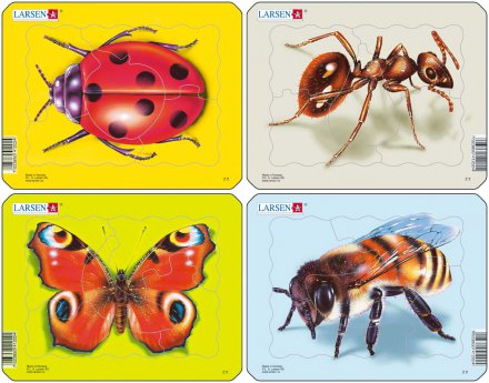 Lasten (Mini) Palapeli, Hyönteiset 4 erilaista | Larsen