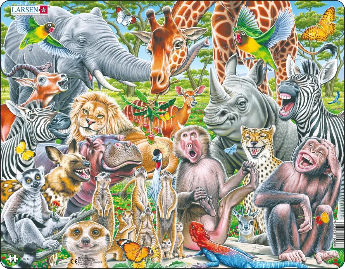 Lasten Kehyspalapeli African Animals (Maxi) | Larsen