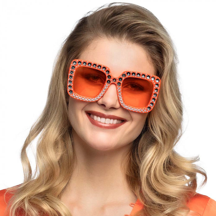 Party glasses Bling bling orange