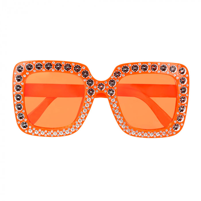 Party glasses Bling bling orange