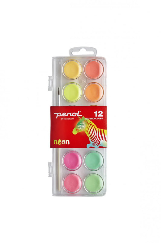 Penol Neon 12 väriä vesivärit