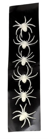 Pimeässä hohtavat hämähäkit Halloweenjuhliin 6 pakkaus
