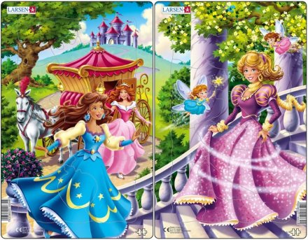 Prinsessat lasten palapeli (Midi), 2 erilaista | Larsen
