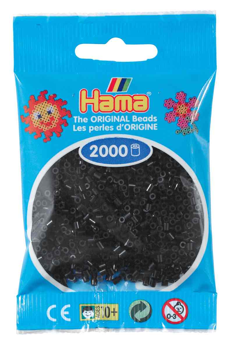 Hamahelmipussi Minihelmet Musta 2000 kpl | Hama