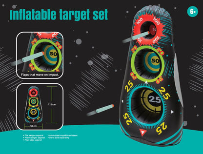 Inflatable Target Shooting Set -Puhallettava Maalitaulu Pehmonuoliaseille